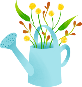 Watering Can Filled with Flowers