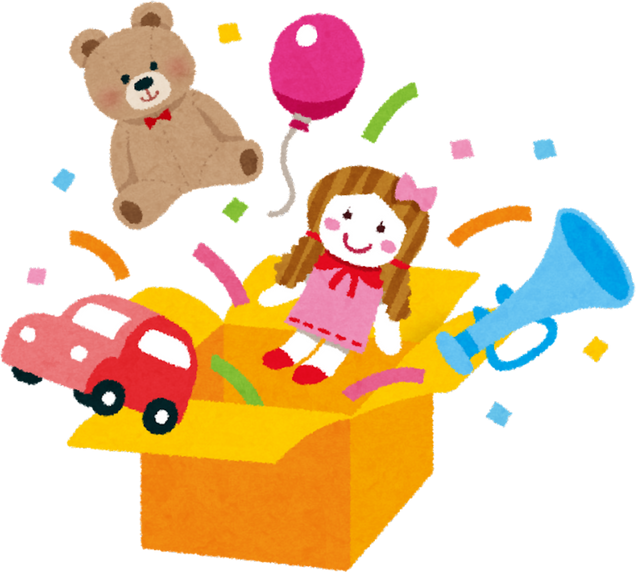 Illustration of Colorful Toys Bursting from a Toy Box